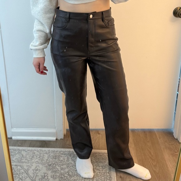 Aritzia Wilfred Melina pants 6 dark brown - Picture 4 of 4